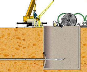 Remove sound housing after pilot drilling finished